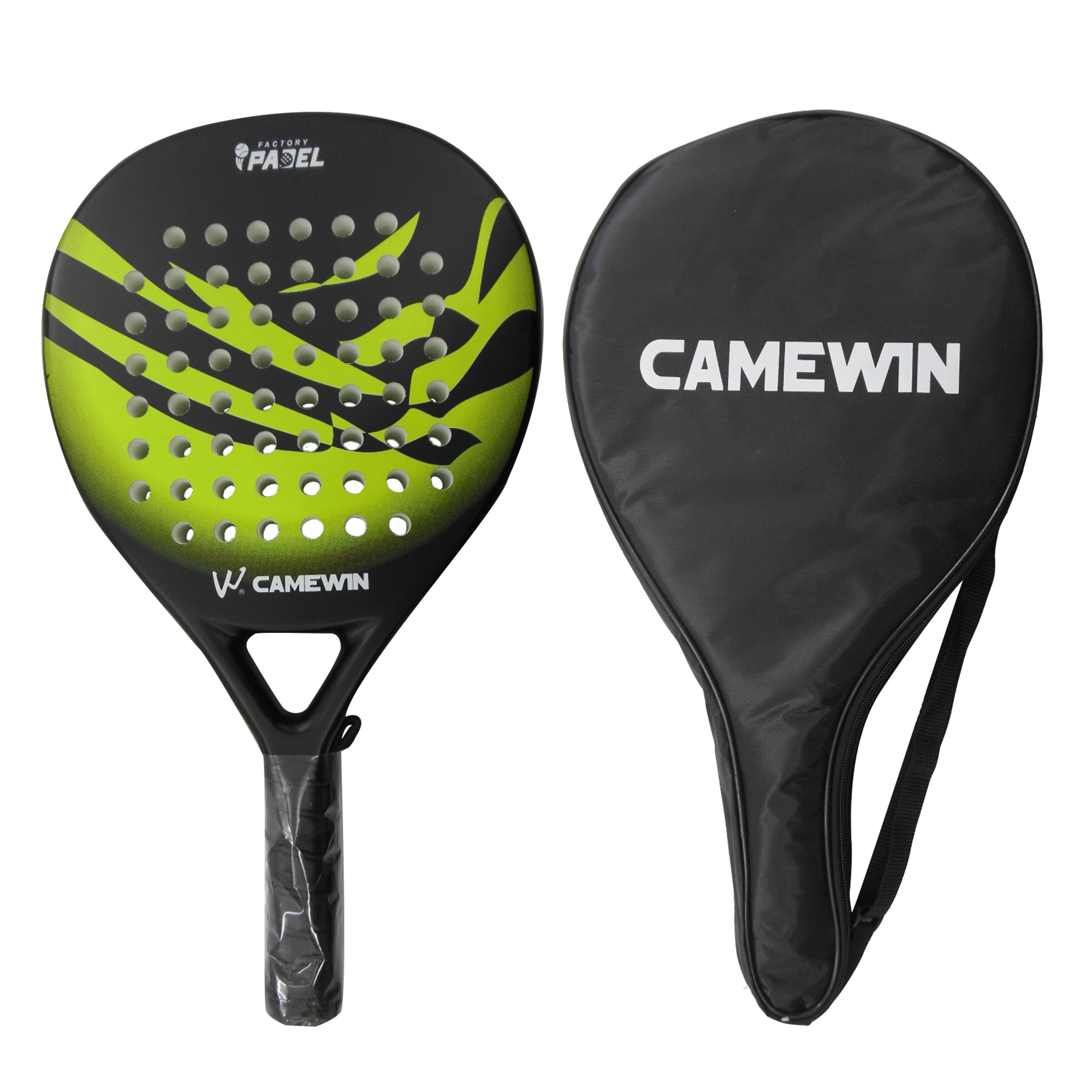 Camewin Beach Tennis Racket Professional Padel Tennis Carbon Fiber Soft