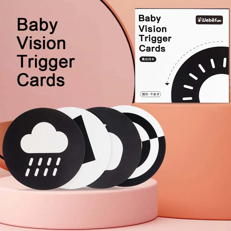 몬테소리  장난감, 흑백 플래시 카드, 높은 대비,  시각 자극, 색상 인지 카드, 교육 완구