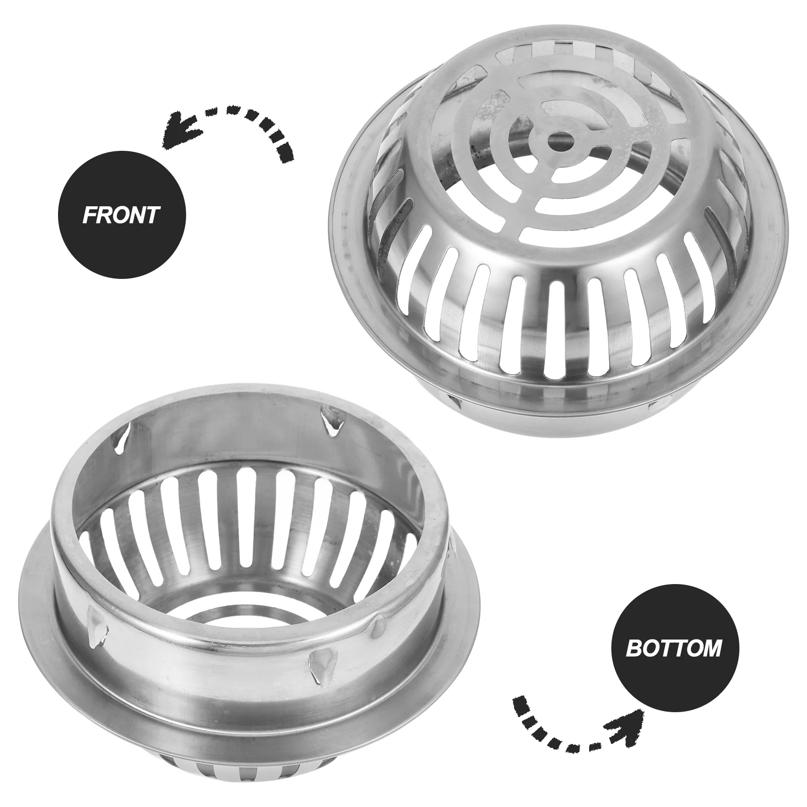 Gutter Guard Filter Roof Anti-block Covers Drain Downspout Stainless Steel Rooftop