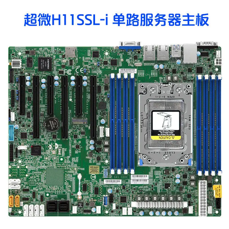Amd epycマザーボード7551p、cpu 32コア、スーパーマイクh11ssl-i 