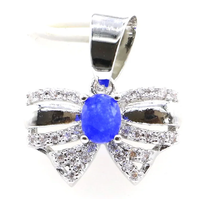 2g Real Customized 925 Solid Sterling Silver  PENDANT Fire Rainbow Mystic Topaz Red Ruby Blue Sapphire Emerald CZ Daily Wear