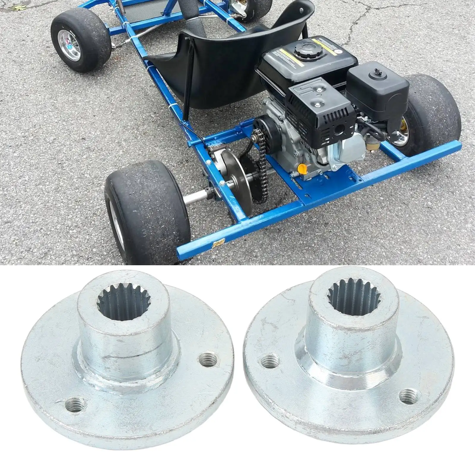 3 Stud 17T Rear Wheel Hub Shaft, 17T 3 Stud Rear Axle Wheel Hub, Steel Alloys, for Quad Bike ATV Dune Go Kart with 5 Inch Tires