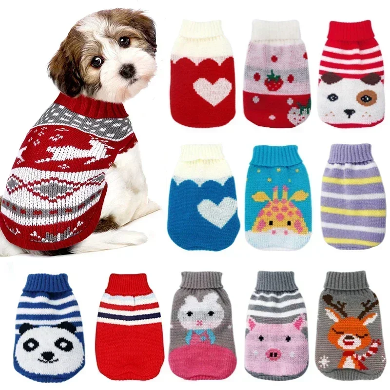 

Warm Dog Clothes for Small Dog Coats Jacket Winter Clothes for Dogs Cats Clothing Chihuahua Cartoon Pet Sweater Costume Apparels