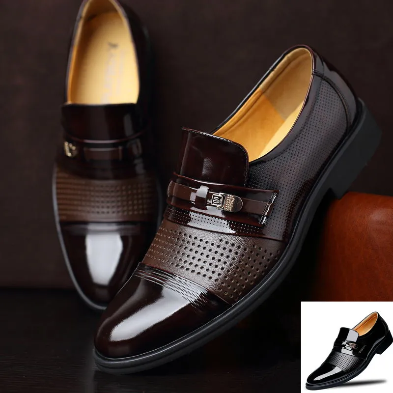 Quality Men Leather Shoes Black Men's Dress Shoes Pointed Toe Man Loafers Party Office Business Casual for Men Oxford Shoe