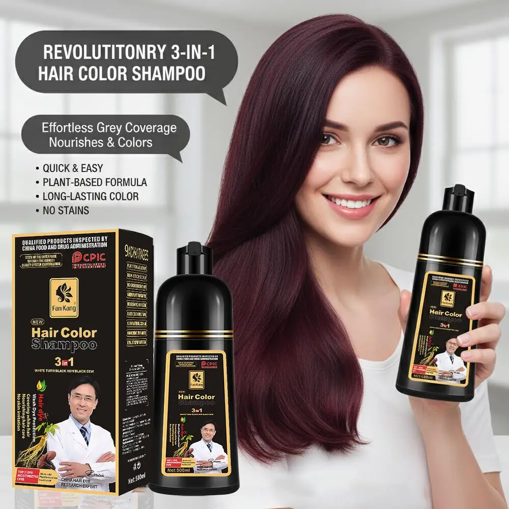 Revitalizing Black Hair Dye Shampoo - Instant Semi-Permanent Color Solution