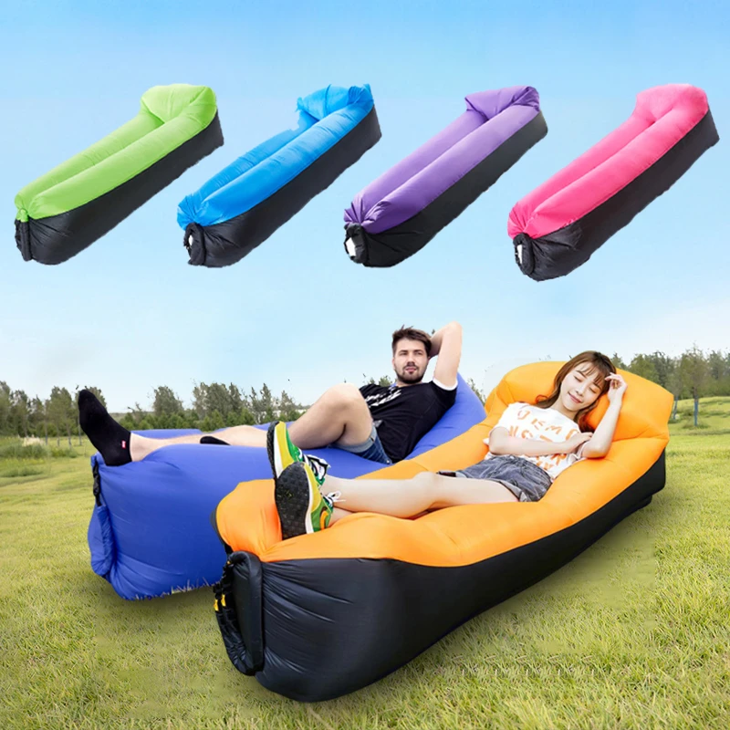 Colchón inflable autohinchable, cama de aire saco de dormir perezoso viajes al aire libre, playa, natación, equipo de Camping|Estera acampada| - AliExpress