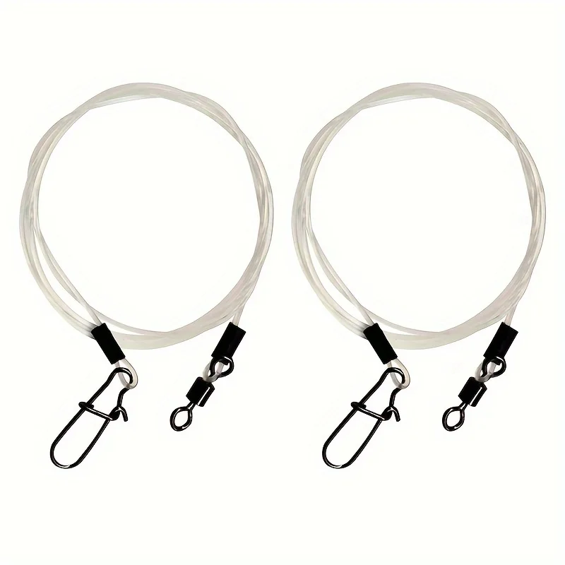 Kit 12 lignes fluorocarbone avec émerillons - Test pression 7-18kg pour cannes à pêche