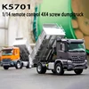 KABOLITE 1/14 Scale RC Dump Truck 5701 4x4 Remote Control Dumper Car RC Tipper Sound Light Light Sound 2-speed Toys Model 1