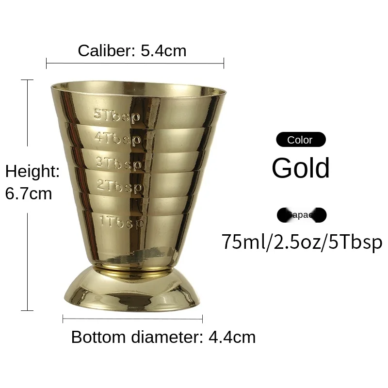 75ml 5tbsp 2.5oz Measuring Shot Cup Ounce Jigger Bar Cocktail Drink Mixer  Liquor