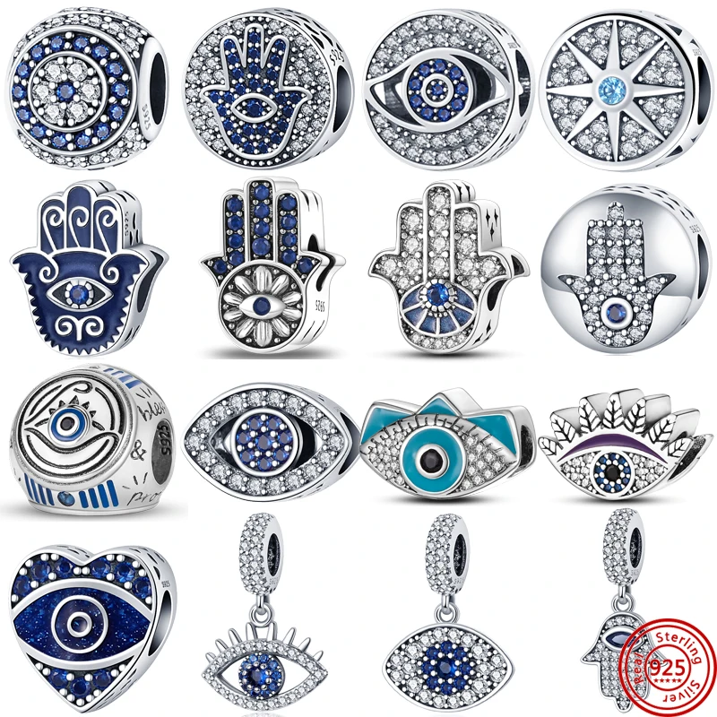 

Hot Original Design100% 925 Sterling Silver Amulet Devil's Eye Series Beads Charms Fit Pandora Bracelet Women Jewelry Gift DIY