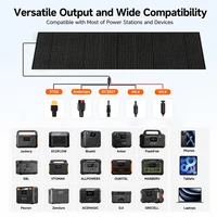 Panneau solaire portable 300W, kit de panneaux solaires pliables, chargeur solaire étanche pour station d'alimentation, camping solaire 6