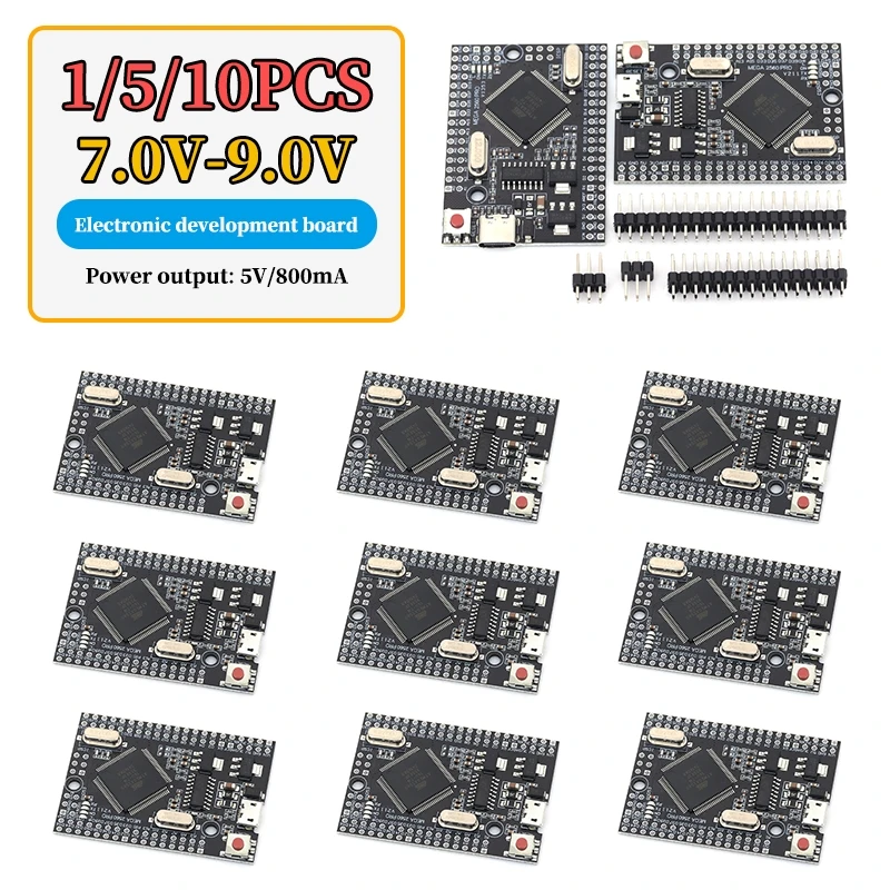 Mega2560 Mega 2560 PRO MINI 5V (임베디드) CH340G ATmega2560-16AU 마이크로 타입-C 남성 핀헤더 포함 아두이노 메가 호환