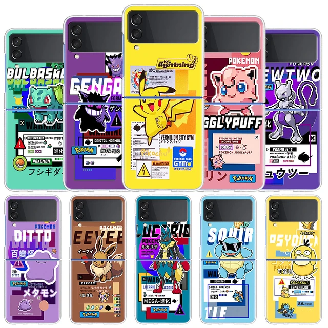 For Samsung Galaxy Z Flip 5/ 4/ 3 Pokemon Pattern Hard Case Cover Pikachu  Gengar