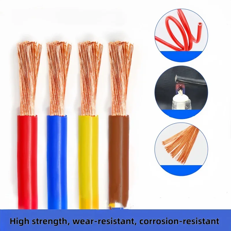 Electronic wire cable Single core PVC sheathed flexible wire RV0.3/0.5/0.75/1.0/1.5/2.5/4MM 22 20 13 11 9 5 3AWG signal extension cable