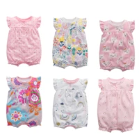 2024 Summer Baby Rompers Baby Girls Clothing 100% Cotton Newborn Baby Boy Clothes Infant Jumpsuits Short Sleeve Kids Clothes 1