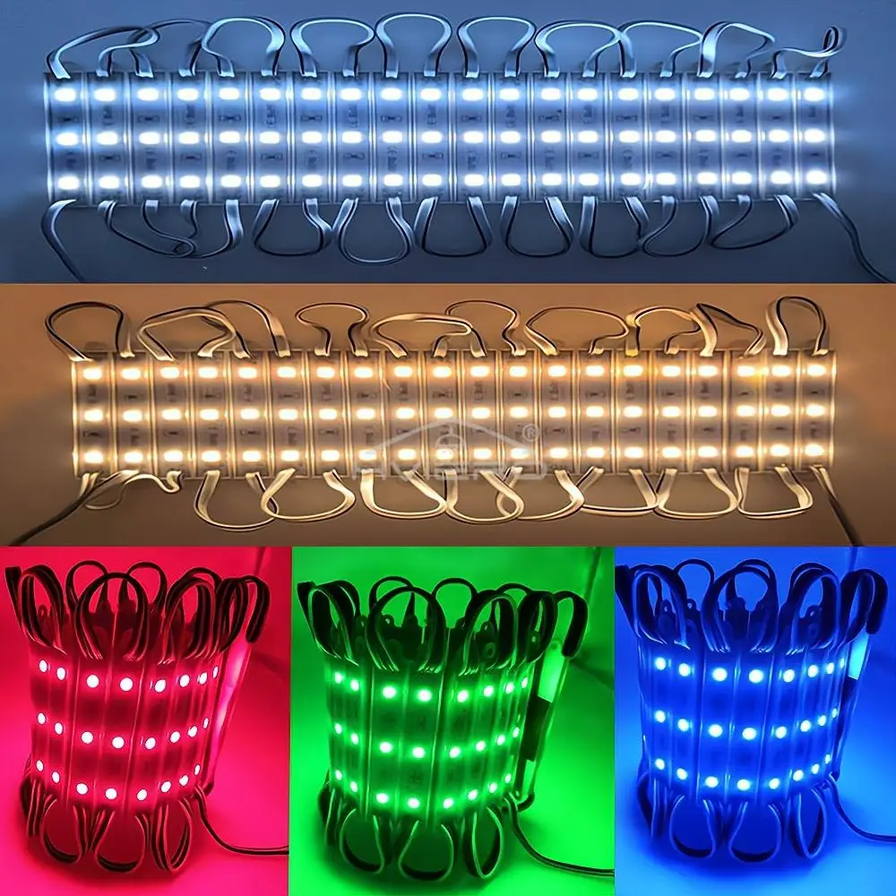 20X 5050 3LED Patch Module Waterproof IP65 DC 12V White Warm Light RGB Super Backlight Module Lighting Advertising Box Sign