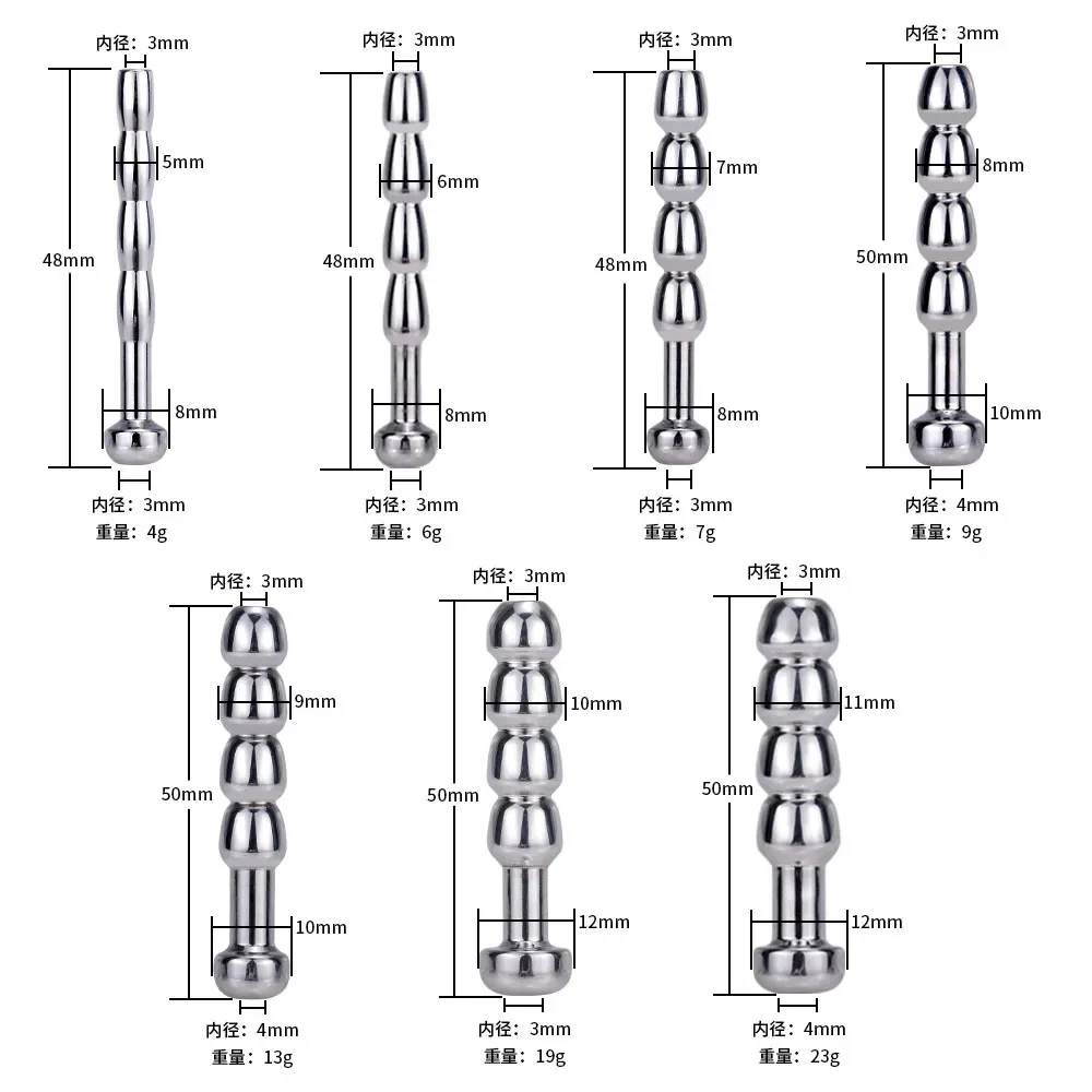 Stainless Steel Urethral Sound Penis Inserts Stimulation Dilator Chastity Catheter Penis Plug Male Masturbator Sex Toys 5-11mm