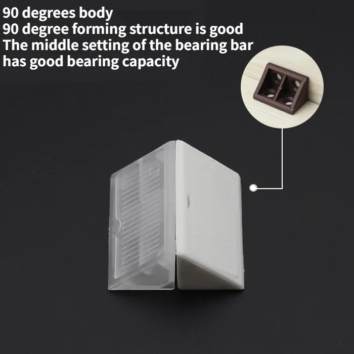10PCS Nylon Plastic 90 Degree Angle Retainer for Cabinet angled furniture hardware furniture hardware angle connector angle bracket