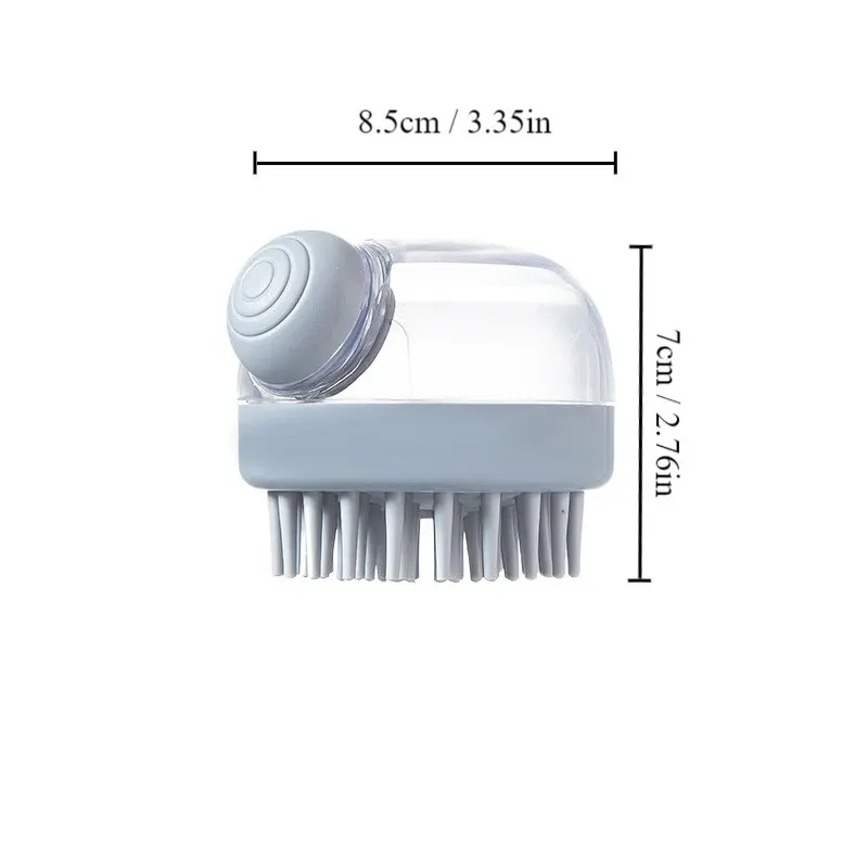 1pc Pet Bath Brush Soft Silicone Shampoo Dispenser Gentle Massage Grooming Cleaning Fur Hair