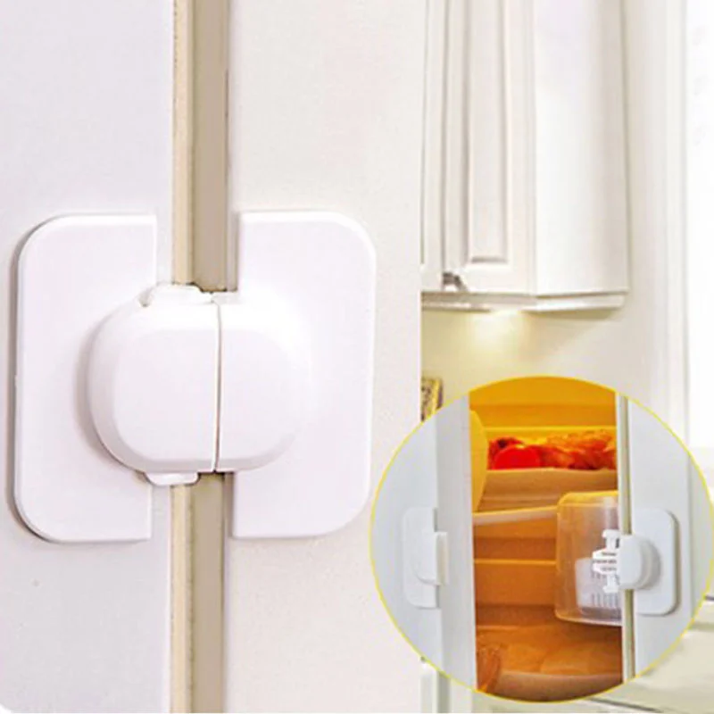 child safety refrigerator lock household refrigerator cabinet lock  multi-function baby anti-pinch hand lock child