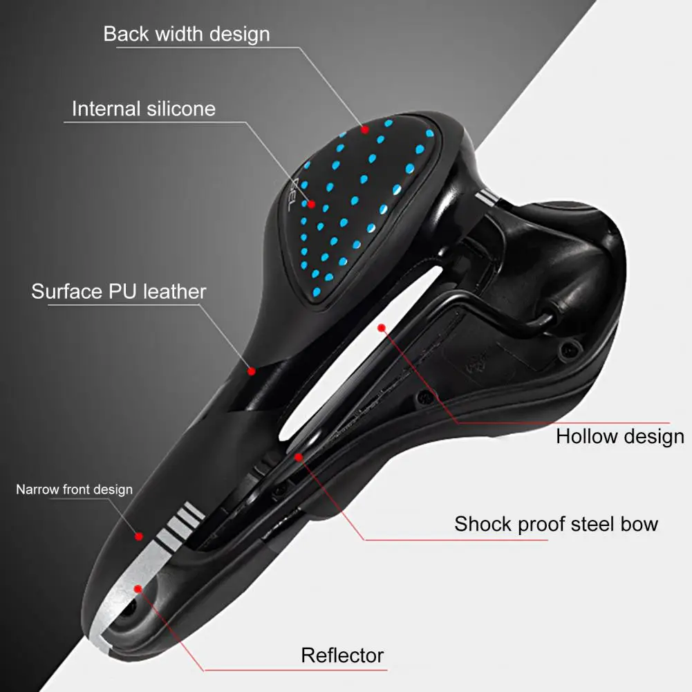 

Mountain Bike Saddle Useful Shock Absorbing Unisex MTB Bicycle Cushion Cycling Accessories for Outdoor