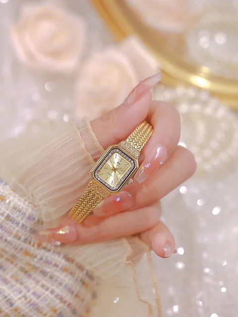 Luxury Fashion Watches For Womens Gold Classic Square