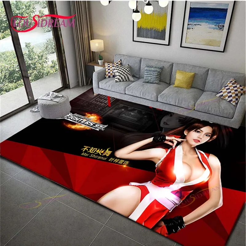 

Famous Anime Game T-The-King-of-Fighters Carpet Living Room Bedroom Bedside Mat Fashion Floor Mat Area Rug Door Mat Area Rug