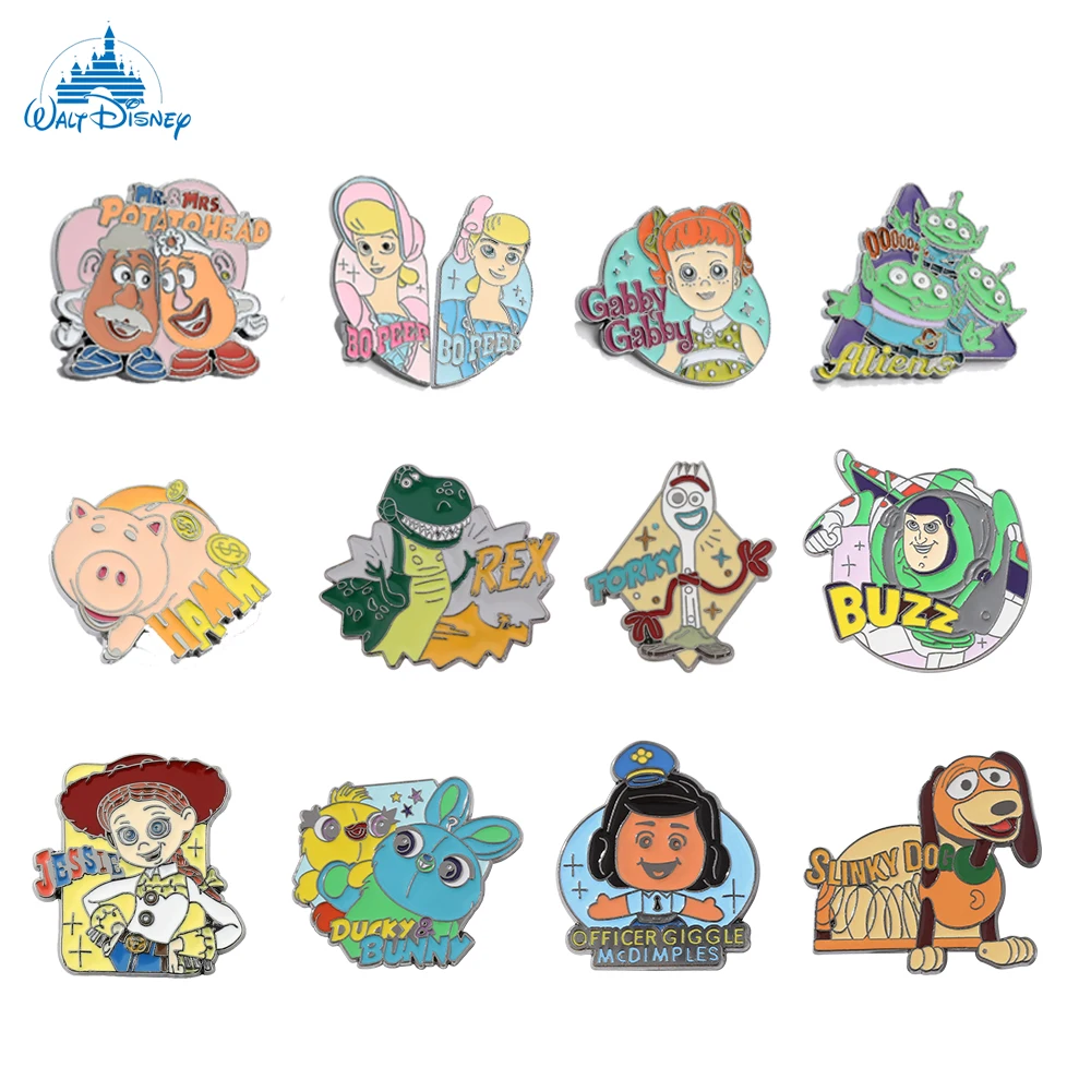 Disney Animated Movie Toy Story Catena Button Spilla Fashion Slinky Dog Smalto Spilla Trend Aliens Badge Accessori Per Gioielli