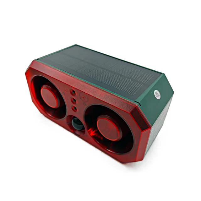 Solar Alarm Animal Repeller Two Speakers Recording Motion Detection Alarm Sensor Flash Sensing Extra Large Volume 3