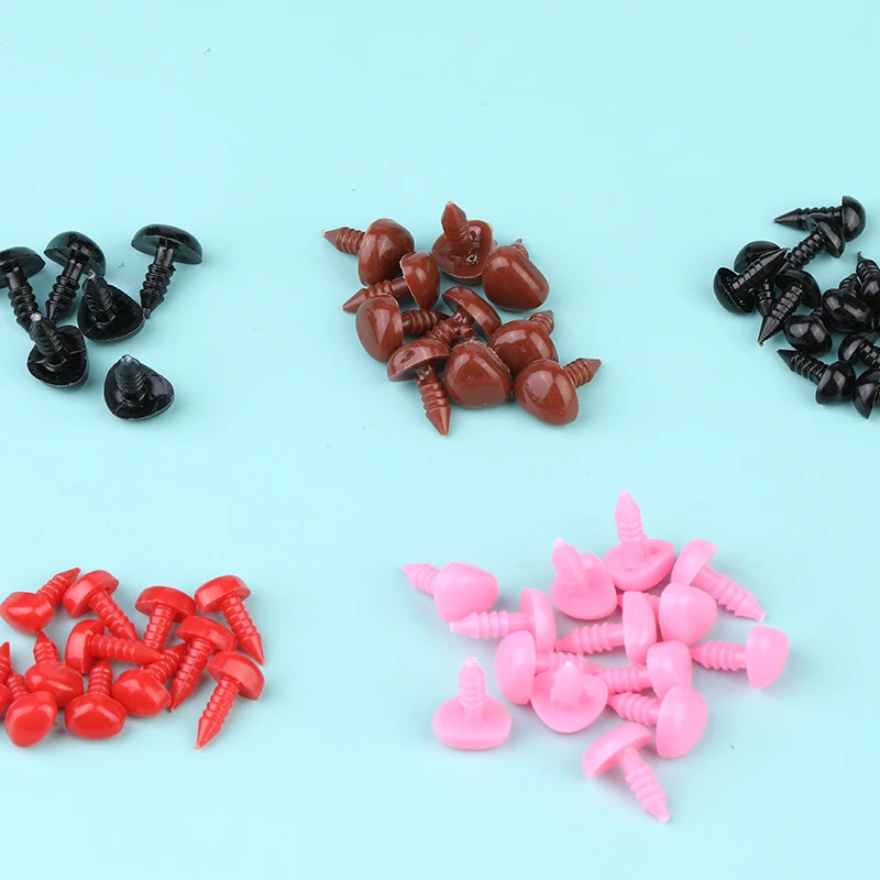 Triangle Safety Nose for DIY Doll Toy Bear Crafts Plastic Toy Safety Noses Crafts Making Puppet Accessories Parts 200Pcs plastic safety noses
