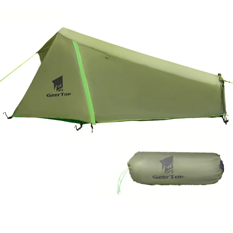 Ultralight Camping Tent Rainproof Singe Person Tent 210x100cm Mini Tunnel camping tent portable tent