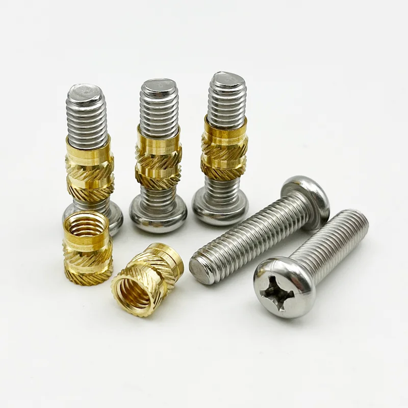 Brass Insert Nut and Screw Assortment Kit 260-500pcs M2 M3 M4 Hot Melt Insert Knurled Nut Injection Embedment Nut For 3D Printer