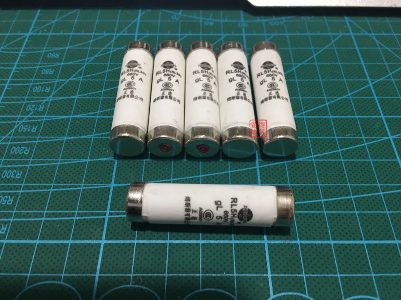 

5 шт., плавкий предохранитель Rl5h rl30, 660 В, 10 А, 16 А, 12 х 50 мм, 1 А