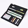 Wallet Long Bussiness Card Holder Hasp Wallet Aluminum Metal Credit Cross pattern Purse Checkbook Mini Card Wallet For Man 4