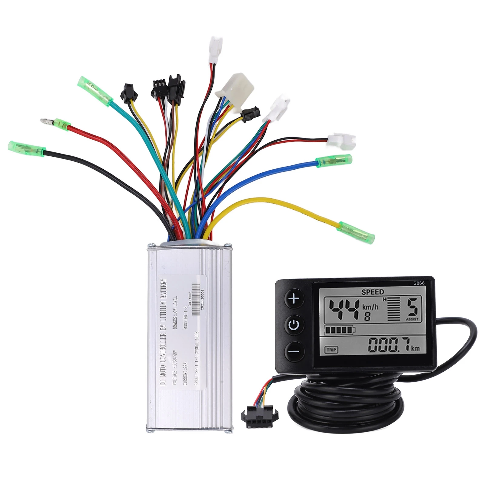 36V 48V Electric Controller 22A Current Thermal Overload Prevention Electric Controller Meter Kit for Cycling