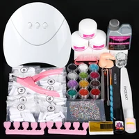 Acrylic Nail Kit Acrylic Powder Semi Permanent Nail Set Crystal Powder Glitter Acrylic liquid Manicure Set Full Kit All for Nail 1
