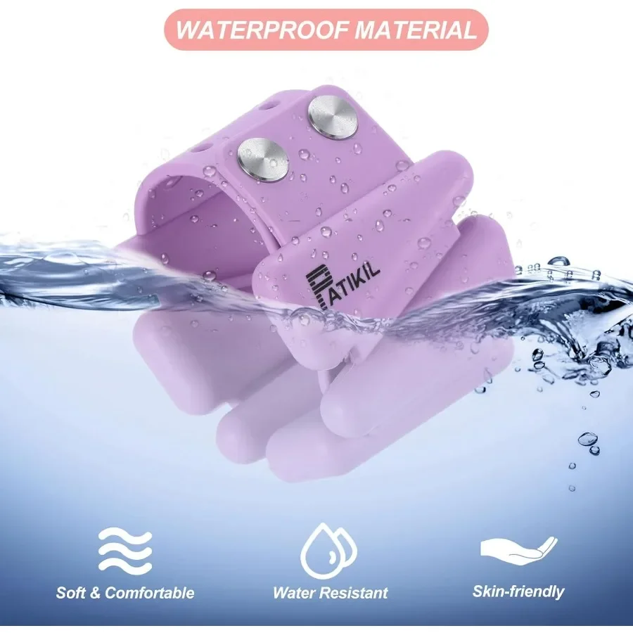 Adjustable Wrist Weights Set of 2, 2Lbs Total (1lb Each) Silicone Ankle Walking Weights for Women Men Bracelets for Training Yog