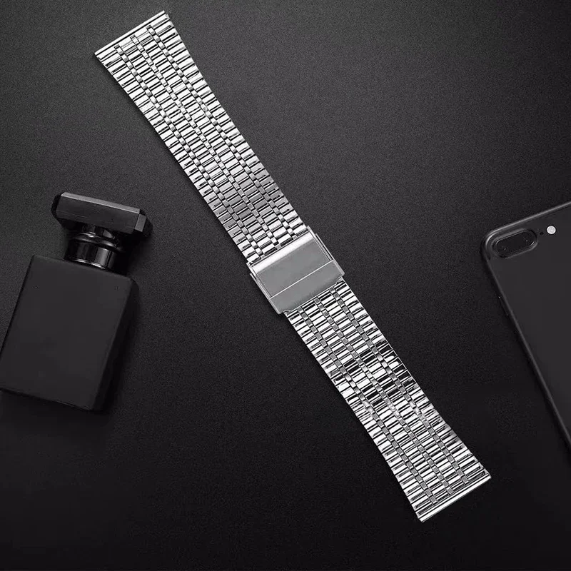 Premium Stainless Steel Watch Strap - Sleek Metal Bracelet