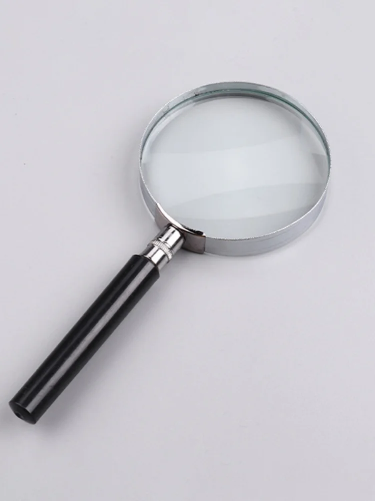 Loupe portative circulaire semi-métallique 20x, 50mm, haut de gamme, pour la lecture d'évaluation de bijoux haute définition