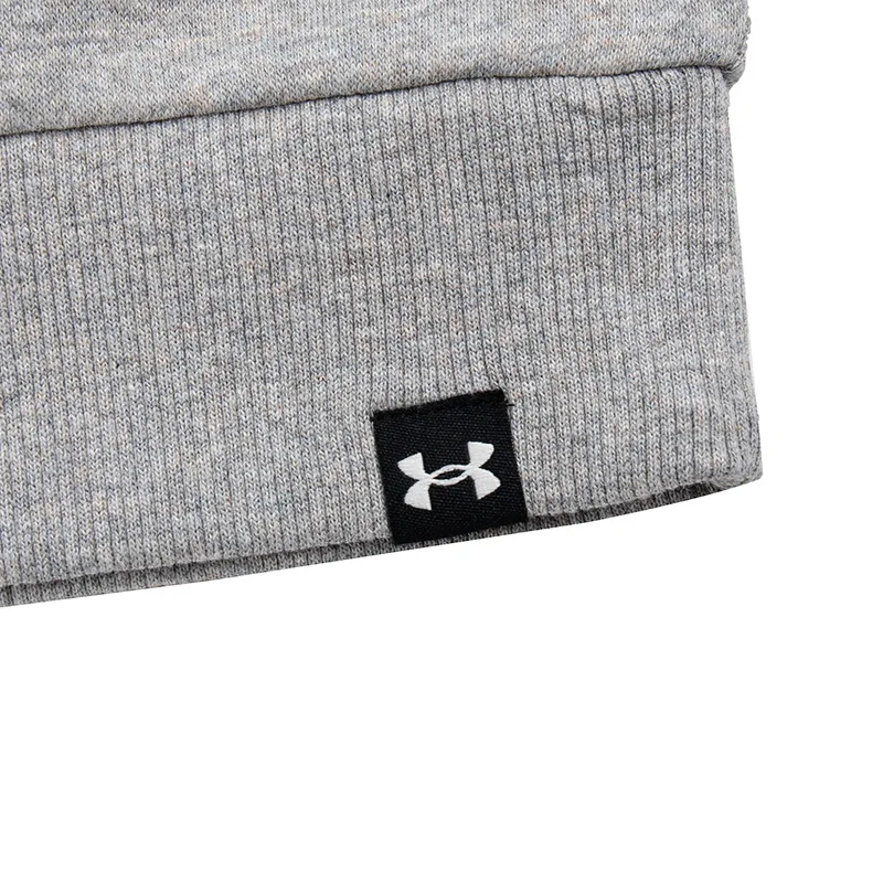 Underarmour 여성용 라운드넥 스웨트셔츠 그레이 플리스 스포츠웨어 편안하고 따뜻한 탑 짧은 긴팔 탑 1373600-294