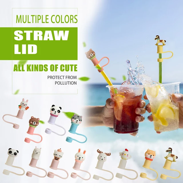 Straw Covers Cute Animals Straw Tips Topper Straw Cover Plugs For Drinking  Straws Party Birthday Party Gifts For 6-8mm Small - AliExpress