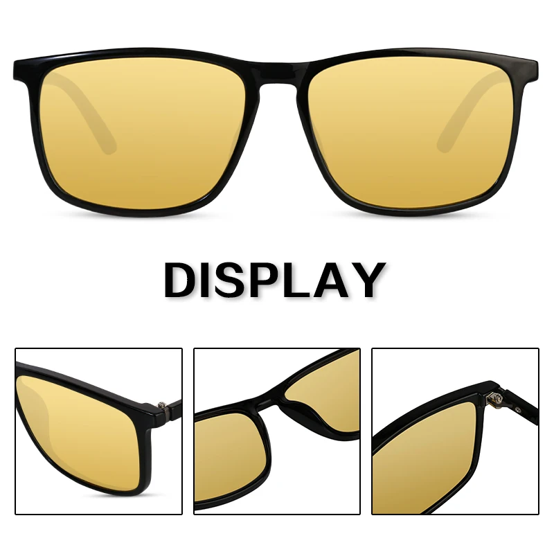 Night Vision Yellow Lens Anti-Glare Goggle Night Driving Sunglasses Eyewear UV400