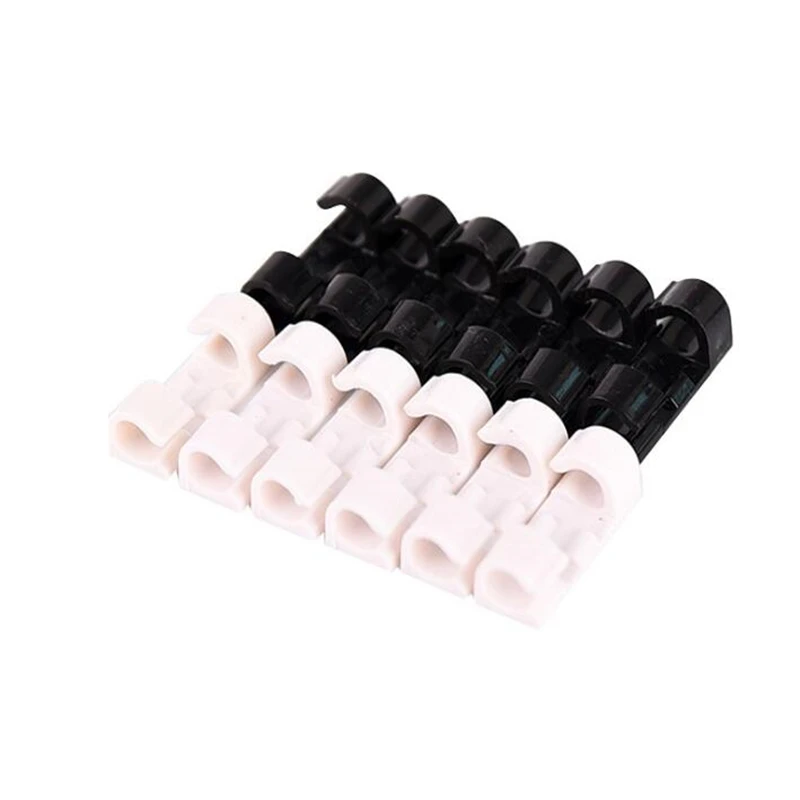 20pcs/set Cord Cable Winder Charging Line Cable Organizer Wire Fixing Clips Storage Support Holder Clips Accessories