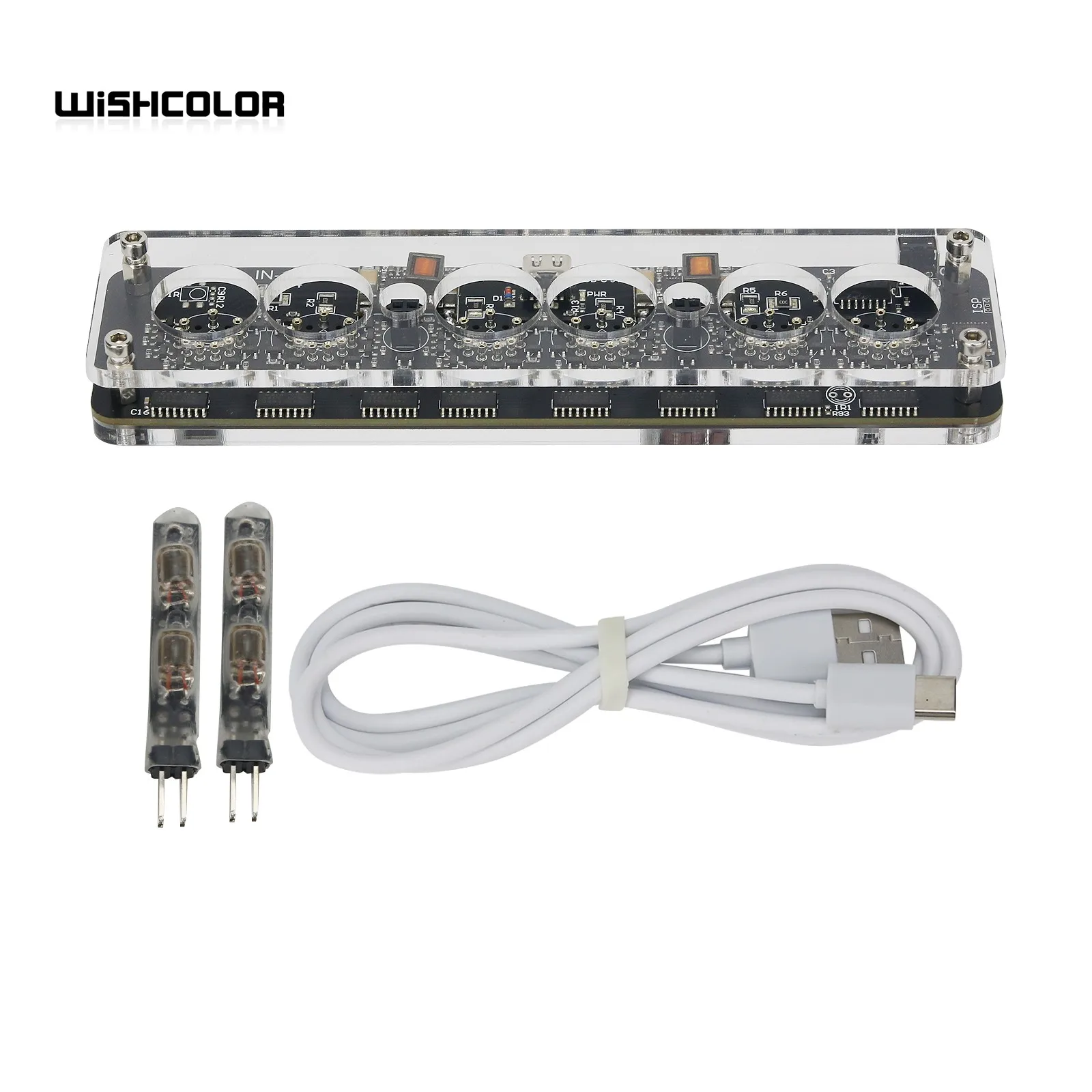 Wishcolor IN-14 6 桁ニキシー管時計クリエイティブデスクトップ時計