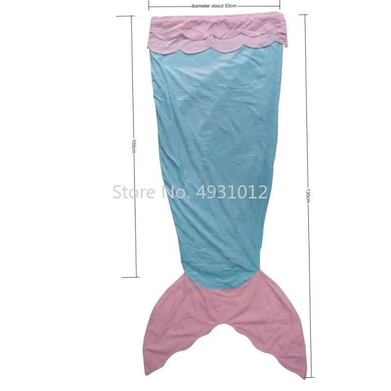 

Purple Pink Blue Mermaid Princess Shaped Fishtail Baby Kids Blanket Is Super Soft Can Be Used In TV Sleeping Bag For Children