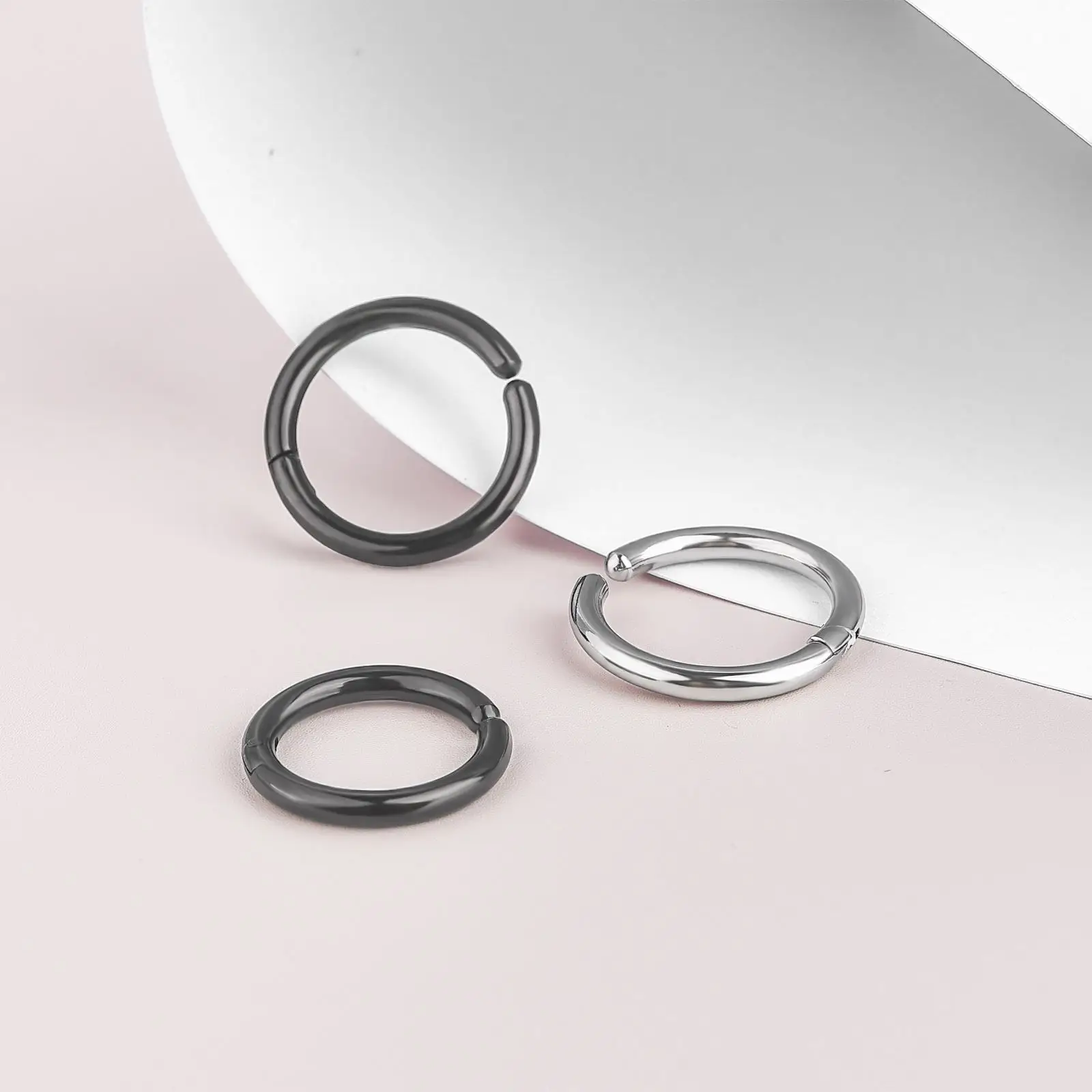 Hoop Earrings Ear Clip Earrings Clip Earrings Ear Clip Stainless Steel Hoop Earrings Women Men Punk Clip Earring Painless Non-Piercing Fake Earrings Sexy Party Jewelry Gift