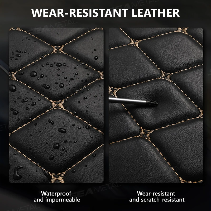 Car Sleeping Mattress Car Travel Bed for Rear Seat Foldable Wear-Resistant PU Travel Mattress for Car Traveling Suv Sedan