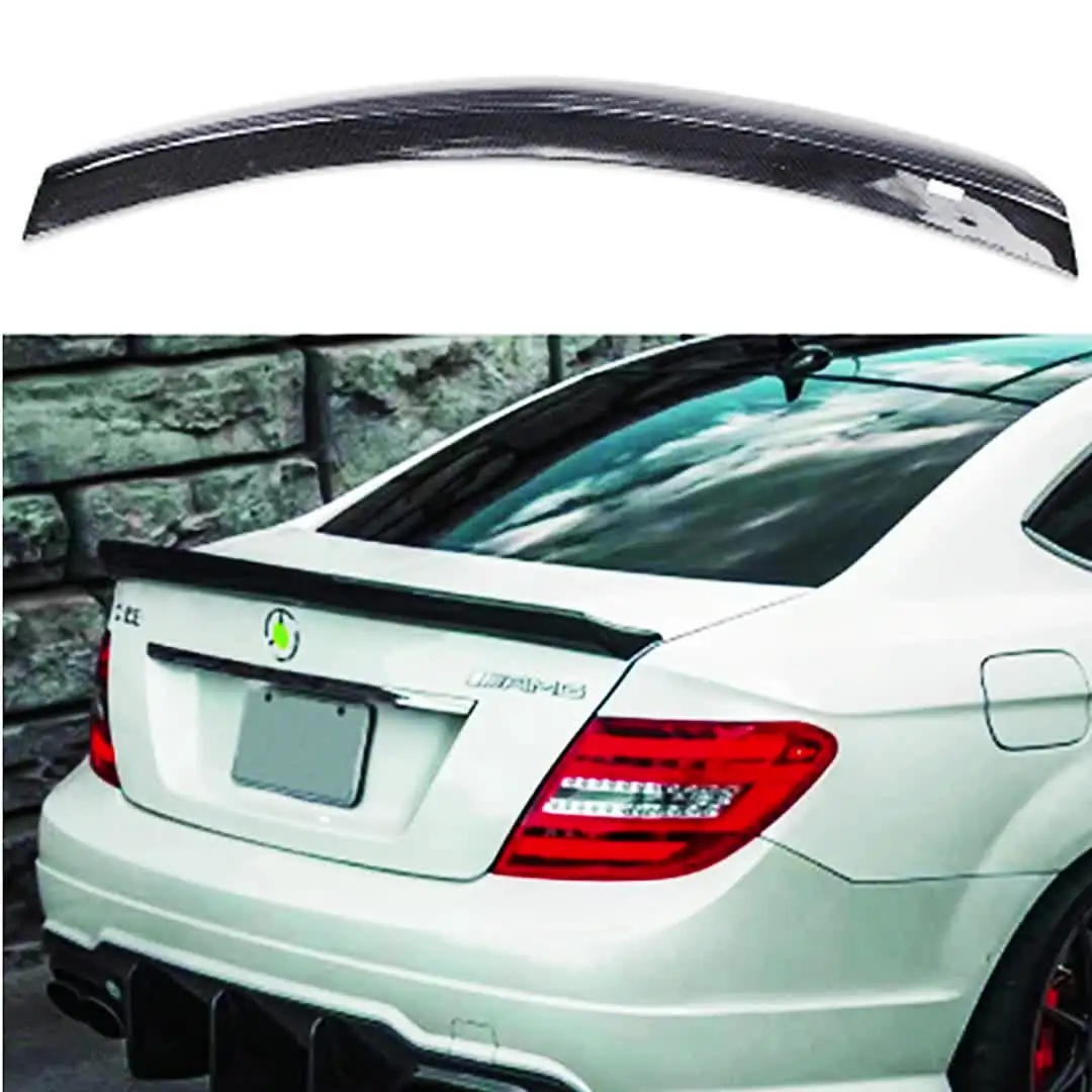 For 2008-2014 Mercedes Benz C W204 C180 C200 Car Rear Window Roof Spoiler Wings Bodykit Black - View #7