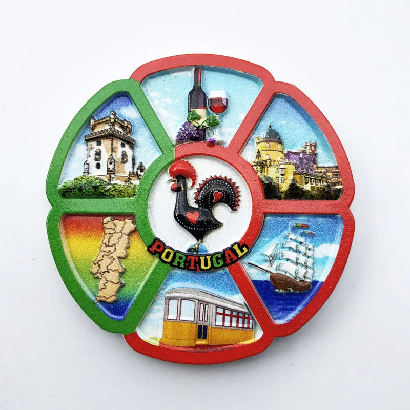 

Fridge Magnet Portugal Creative Elements Resin Decorative Crafts Tourism Souvenir Message Post