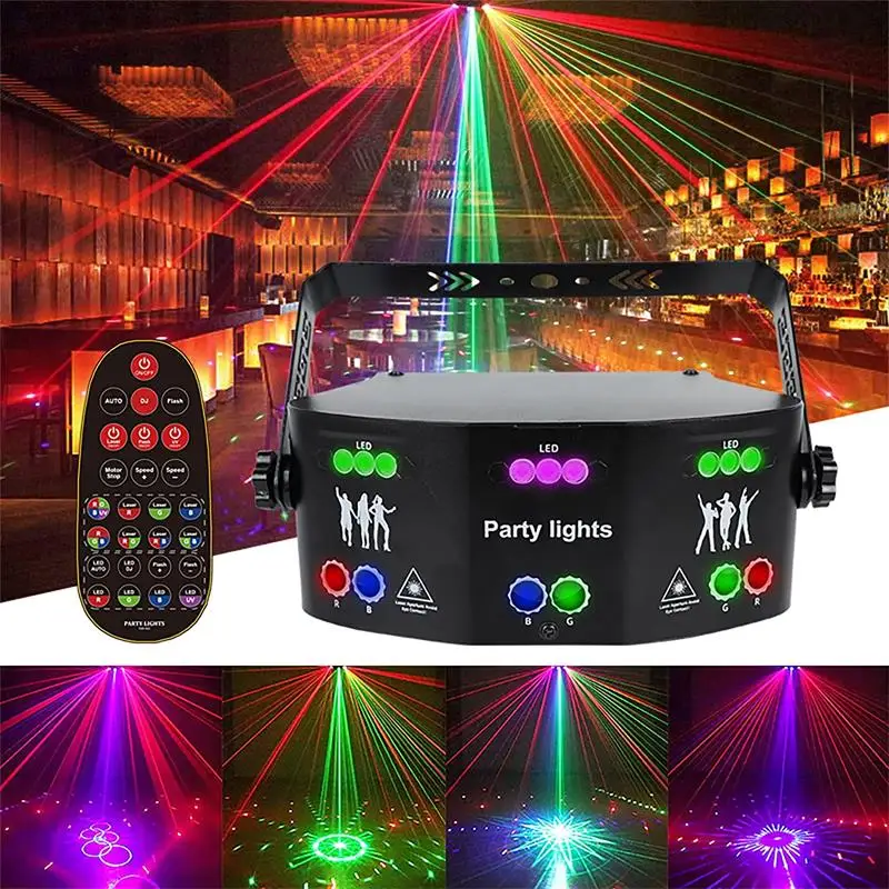 Tanio Nowy RGB Disco DJ wiązka światło laserowe 15 oczu